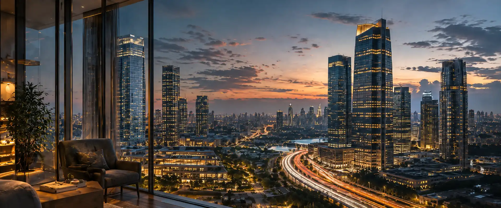 Investment advisors reviewing a real estate opportunity alongside financial market analysis