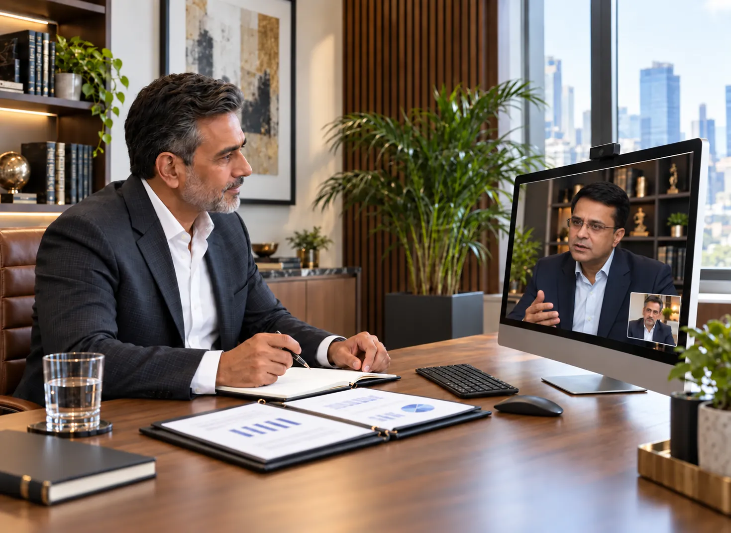 NRI investors in India attending a private investment verification consultation